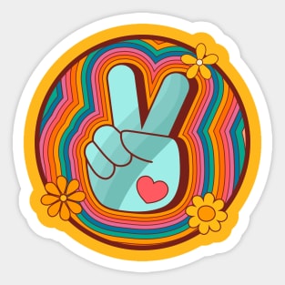 Psychedelic Peace Sign Sticker